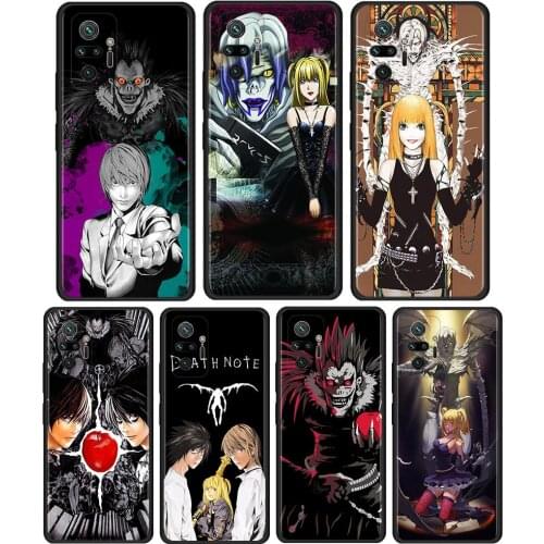 Death Note Cover For Xiaomi Redmi Note 10 Pro 8T 9T 7 8 9 Pro 9S 10 5G 9A 8 Pro Cell Phone Case Black Soft Shell Coque