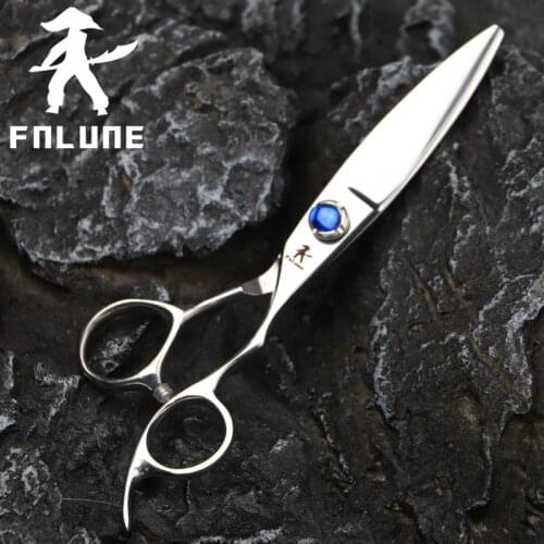 FnLune 6 Japan Steel Professional Hair Salon Lancet Fat Scissors Cut Barber Accessories Haircut Shear Hairdressing Tool Scissors