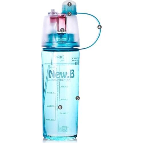 Hot Plastic Sports Spray Water Bottle Straw For Outdoor Bicycle Cycling Sports Gym Leak Proof Moisturizing Drinking Bottles