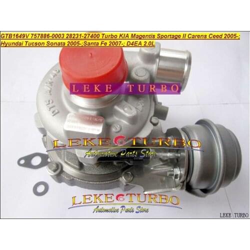GTB1649V 757886-5003S 28231-27400 28231 27400 Turbo For HYUNDAI Tucson Santa Fe;For KIA Magentis Sportage Carens Ceed D4EA 2.0L
