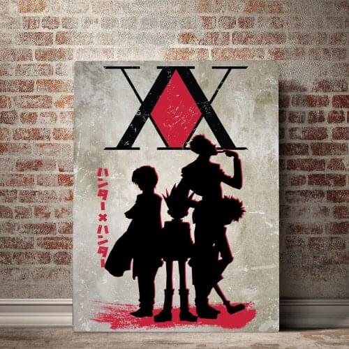 Canvas Painting Home Anime Hunter X Hunter Black Cool Decor Picture Modern Printed Modular Poster For Living Room Wall Art Frame