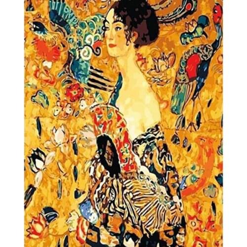 Painting By Number 40x50CM Abstract Japanese Female Figure DIY Wall Art Gift DIY Pictures By Numbers Canvas Kits Home Decoration