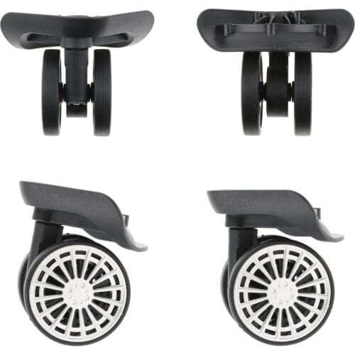 4 Pieces A58# Suitcase Luggage Wheels Replacement Swivel Mute Casters for Trolley Black Luggage Accessories Easy Installation