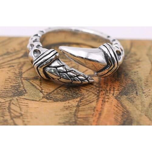 925 Sterling Silver Eagle Claw mens Ring Rings Jewelry A1549