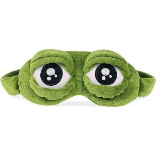 Soft 3D FROG Sleeping Mask Eyeshade Eye Cover Travel Cartoon Long Eyelashes Eyeshade Blindfold Gift For Women Girls