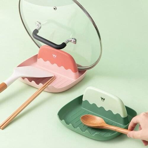 NHBR 2 Pack Spoon Rest for Kitchen Counter Cooking Ladle Spatula Spoon Holder for Stove Top Utensil Rest for Countertop