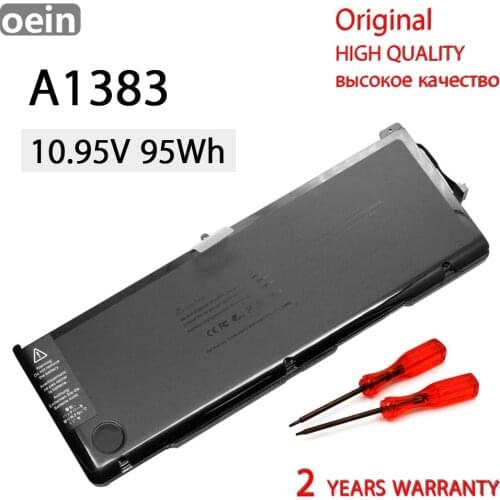 Oein Genuine A1383 Battery For Apple MacBook Pro 17" inch A1297 2011 Version 020-7149-A10 MC725LL/A MD311LL/A MB604LL/A batteria