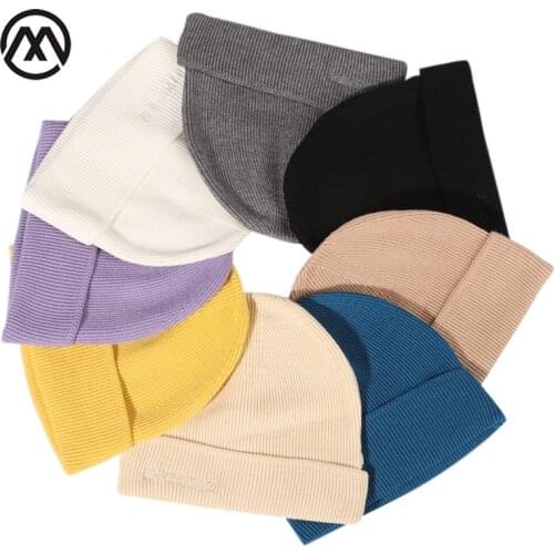2021 autumn and winter mens hats womens hats knitted hats cotton hat beanies simple fashion wild hat unisex outdoor warm hat
