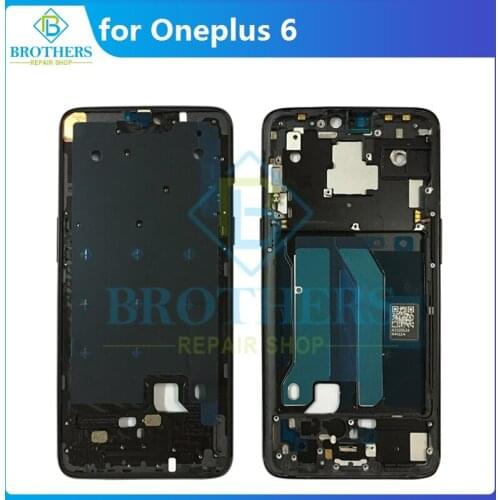 For Oneplus 6 A6000 A6003 Front Frame Screen Frame With Volume Buttons Screen Supporting Holder Chassis Backrest Phone Parts Top