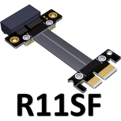 Riser Card PCI Express PCIe 3.0 x1 Mining Graphics Card Ribbon Cable Extension 180 Flat High Speed PCI-E 1x to 1x R11SF Extender