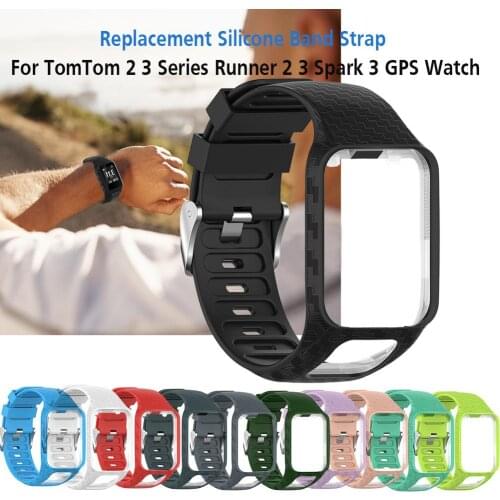 Silicone Replacement Watchband Wrist Band Strap For TomTom 2 3 Runner 2 3 Spark 3 GPS Watch Strap