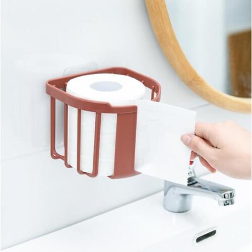 Nordic Bathroom Shower Wall Mount Tissue Roll Paper Storage Rack Shelf Holder Toilet Paper Holder Tissue Paper Rack