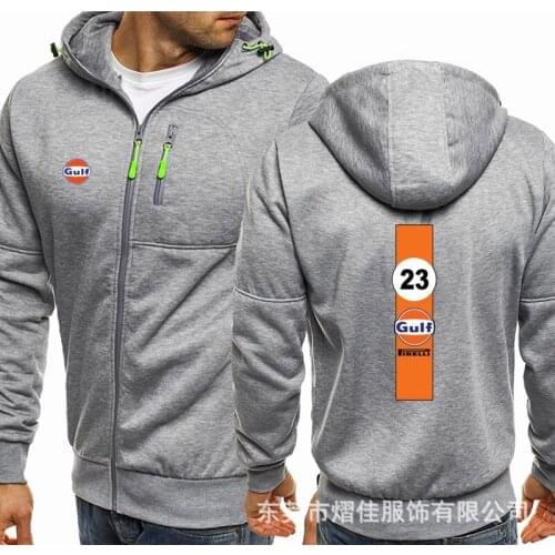 2021New Spring Autumn Sweatshirt GULF Men Jacket Streetwear Fleece Zipper Hoodies Hip Hop Harajuku Male Tracksuit