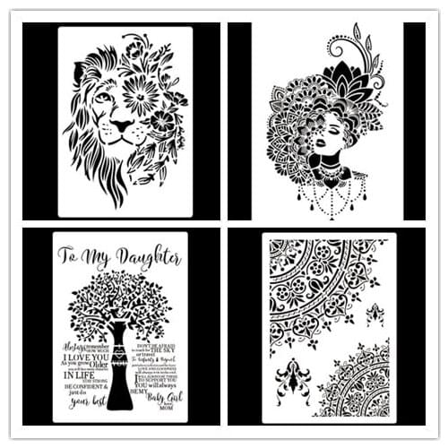 A3 42 * 29 cm Mandala DIY Stencils Wall Painting Scrapbook Coloring Embossing Album Decorative Paper Card Template,wall stencil