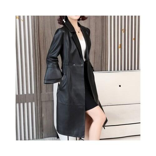 Spring Women Genuine Real Sheep Leather Jacket R299