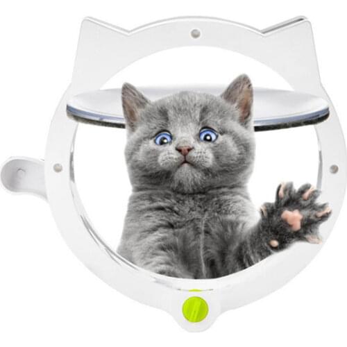 Dog Cat Door Hole Access Direction Controllable Toy for Pet Training Supplies Weatherproof Cat Flap Door for Pets with Circumfer