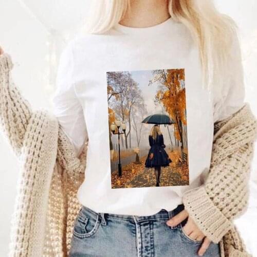 Women T-shirt 2021 Aesthetic artistic conception Print Tshirt Harajuku O-neck Short Sleeve T shirt Summer Casual tshirt lady