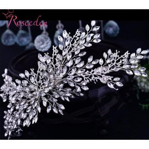 Trendy Leaf Bridal Headpiece Wedding Hair Combs Women Head Decorative Jewelry RE4134