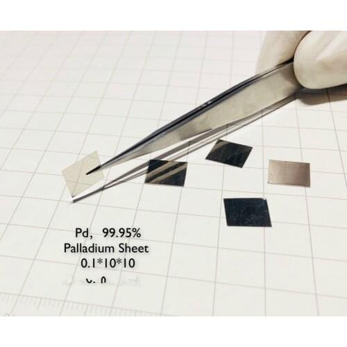 0.1*10 *mm Palladium Electrode Sheet Palladium Electrode Pure Palladium Sheet Palladium Sheet Pd999