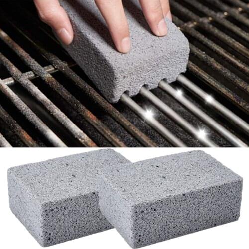 1/2Pcs BBQ Grill Cleaning Brick Block Barbecue Cleaning Stone BBQ Racks Stains Grease Cleaner BBQ Tools Kitchen Decorate Gadgets