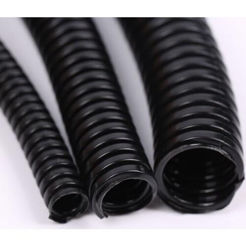1M Insulation Corrugated tube pipe PP wire harness casing Cable Sleeves cord duct cover for auto car Mechanical line protecter
