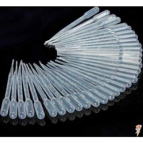 10Pcs 3ML Laboratory Tools Pipettes Plastic Disposable Graduated Pasteur Pipette Dropper Polyethylene Makeup Tools