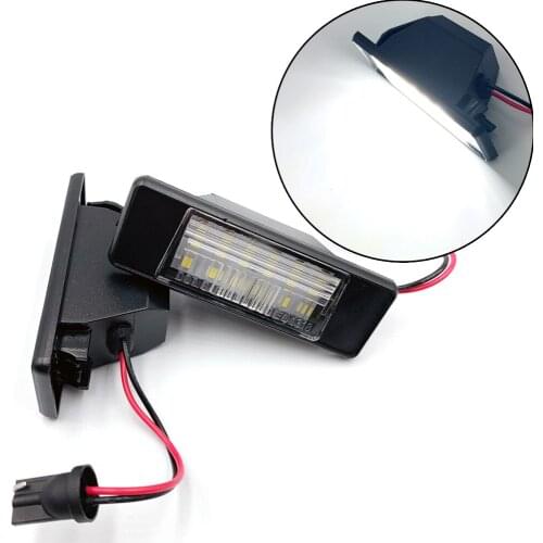 2PCS License Plate Lights For Nissan X-TRAIL for Juke NV200 for Versa Note Rear Lamp Light OEM LED Number plate Lights