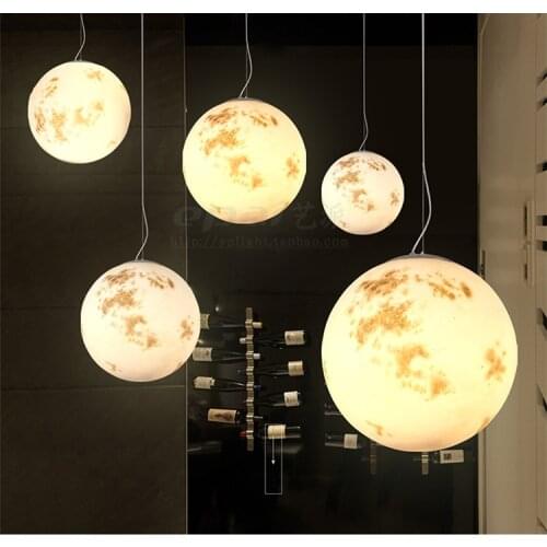 20-60CM minimalist restaurant Pendant Lights coffee shop creative retro personalized bedroom art circle moon LU6281 ZL37 YM