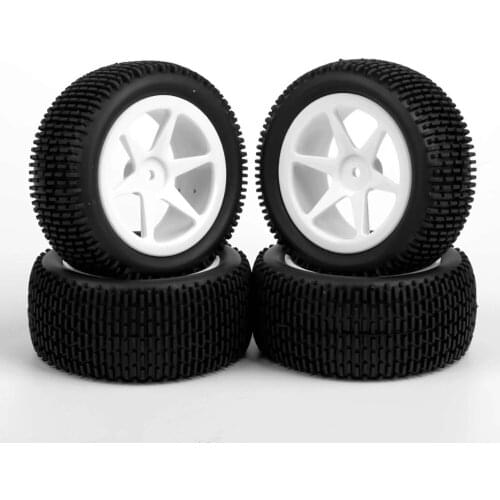 4pcs 1/10 Scale Off-road Buggy Vehicle Wheels Accessories Sponge Foam Tyres Rim 12mm Hex Childrens Gifts Toys In Stock
