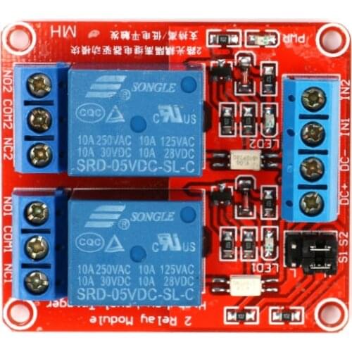5V 2 Way Channel Relay Module High and Low Level Trigger Relay Control With Optocoupler Isolation