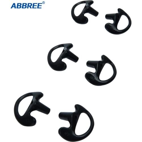 ABBREE Replacement Earmold Soft Silicone Earpiece Earplug Earphone Accessories for BaoFeng Walkie Talkie Air Acoustic Coil Tube