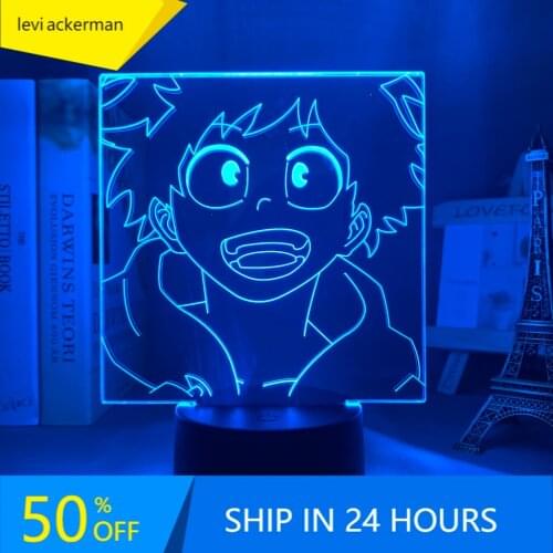 Anime Lamp My Hero Academia Izuku Midoriya for Bedroom Decor Birthday Gift Manga Gadget My Hero Academia Izuku Light 3d