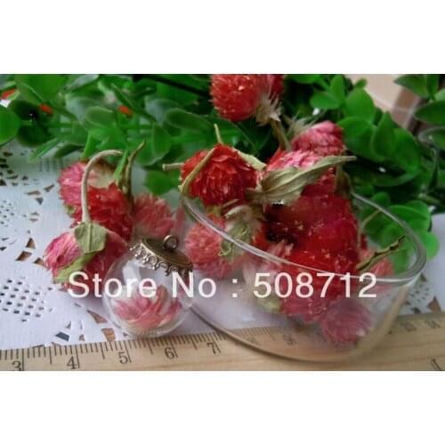Free shippin!!! 100pcs/lot Red Color Flower Stuffing/ filler For Glass Cover Vials Pendant