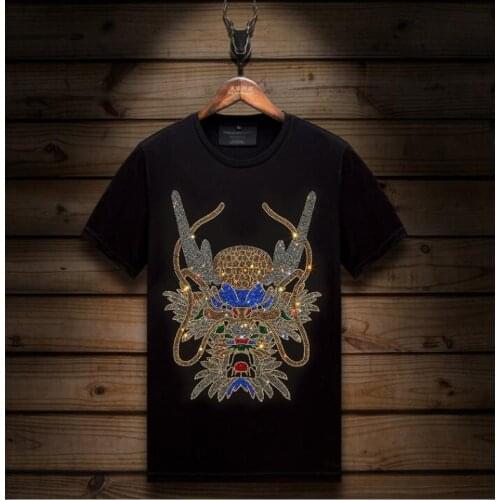 Brand t shirts man and women Hot drill drop shipping tshirt High quality t-shirt Casual O-neck tops