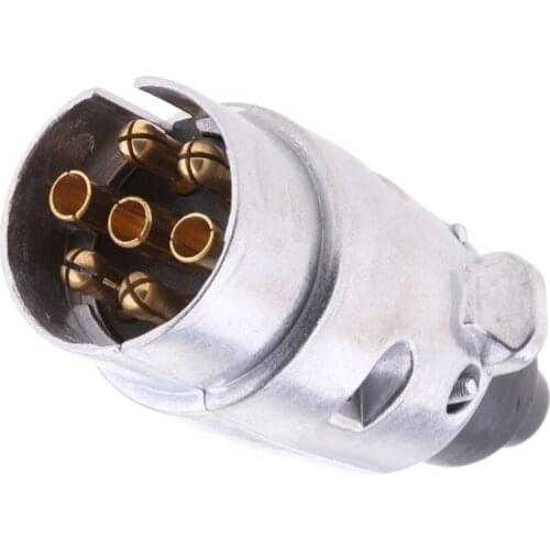 Towing Electrics 7 Pin Aluminum Plug for Car Trailer Caravan Lights - EU