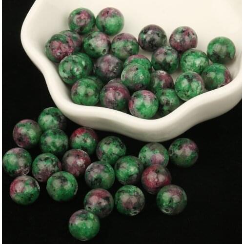 Natural AAA+ Epidote Zoisite Tourmaline Color Stone Beads For Jewelry Making DIY Bracelet 6/8/10/ 12mm Strand 15''(F00606)