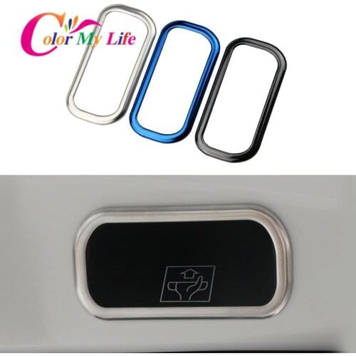 Color My Life Stainless Steel Car Rear Trunk Switch Handle Stickers Back Tail Bumper Trim Cover for Toyota C-HR CHR 2016 - 2020