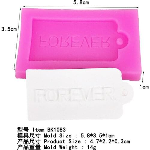 Forever Tag Decorative Silicone Mold DIY Valentines Day Gift Plaster Aroma Mold Cake Tool