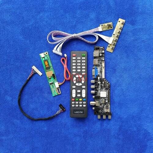 DVB Signal Digital HDMI-compatible USB AV VGA KIT Fit HT14X19/HT14X1B/IAXG15H/IAXG15S Panel drive card LVDS 30Pin 1CCFL 1024*768