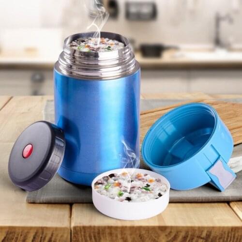 500ML/800ML/1000ML Double Stainless Steel Thermos Food Soup Containers Large Capacity Vacuum Flasks Portable Lunch Bento Box