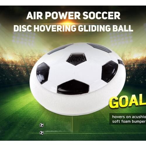 Colorful LED Light Electric Suspended Game Lighting Air Cushion Football Foot Ball Indoor Sports Toys Gift Children Kids Student