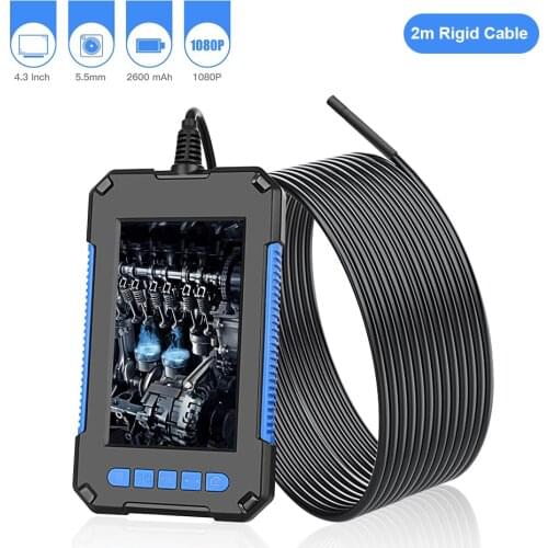 P40 Portable Handheld Industrial Endoscope Borescope Inspection Camera IP67 Waterproof 5.5mm Lens Built-in 6pcs Adjustable LEDs