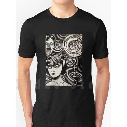 Junji Ito Collection Uzumaki T Shirt Diy Big Size 100% Cotton Junji Tags Tomie Ito Junji Ito Horror Ghost Demon Girls Cute