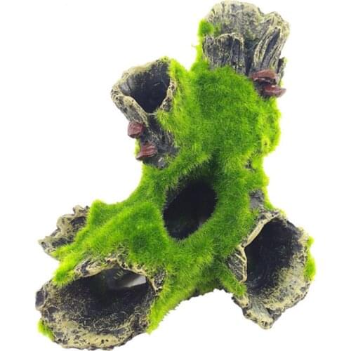 Aquarium Decorative Resin Fish tank Tree Cave Decoration Mountain View Ornament