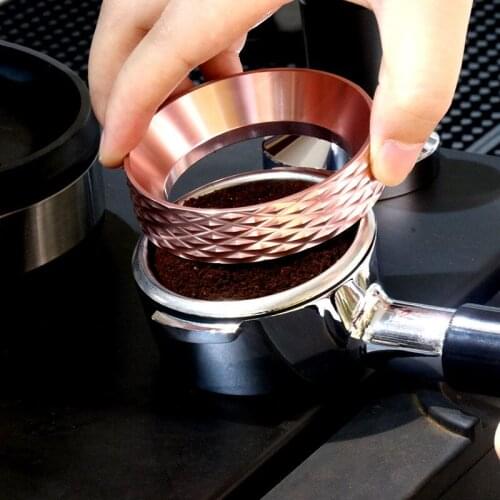 51/53/58mm Aluminum Alloy Coffee Powder Receiving Dosing Ring Brewing Bowl Coffee Powder For Espresso Barista Funnel Portafilter