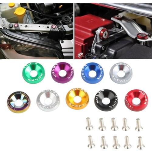 Car Front Rear Bumper Fixing Buckle Nuts Bolts Quick Release Fasteners Reinforced Surrounding Pad Detachable Screws