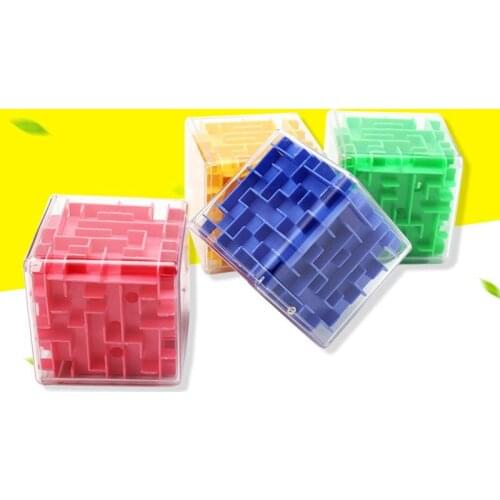 Labyrinth Rolling Ball Toys 3D Maze Magic Cube Safety Plastic Educational Toys Intelligence Developing Toy Six-sided Puzzle Game