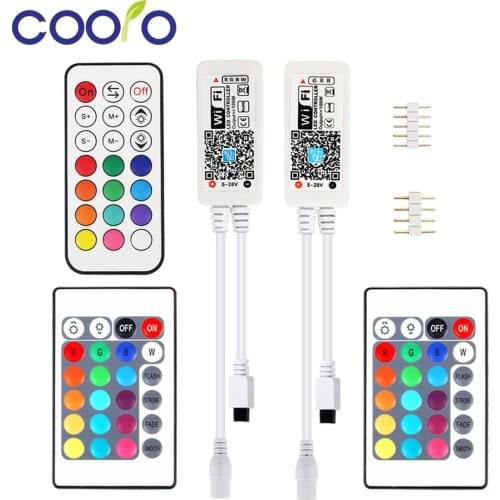 Wifi RGB / RGBW LED Controller Mini DC12V With RF 21Key / IR 24Key Remote Control For RGB / RGBW LED Strip Lights