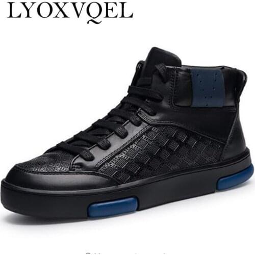 New men leather Boots Fashion autumn winter keep Warm Cotton Brand ankle boots lace up men Shoes footwear Drop shipping M543