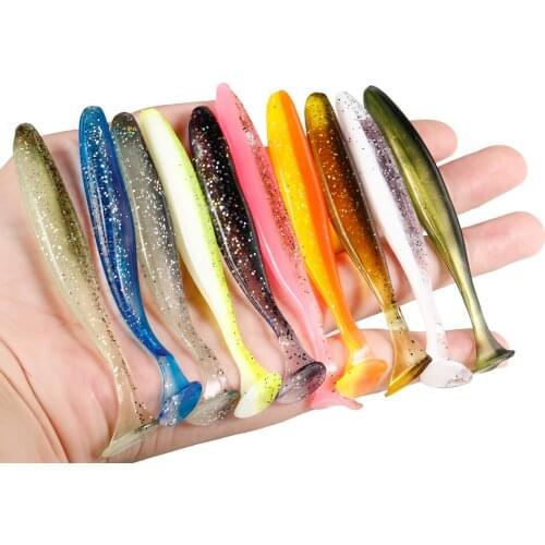 Worms Fishing Lure Jig Wobblers Soft Bait 70mm 90mm Easy Shiner Silicone Swimbait Wobblers Swimbait Carp Bass Tackle